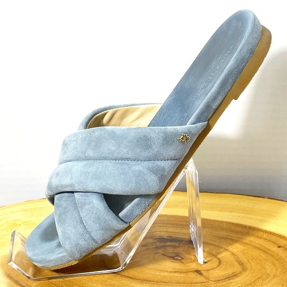 Veronica Beard Shoes - Veronica Beard Elise Slide Suede Sandals Slip On in Jean Size 9
